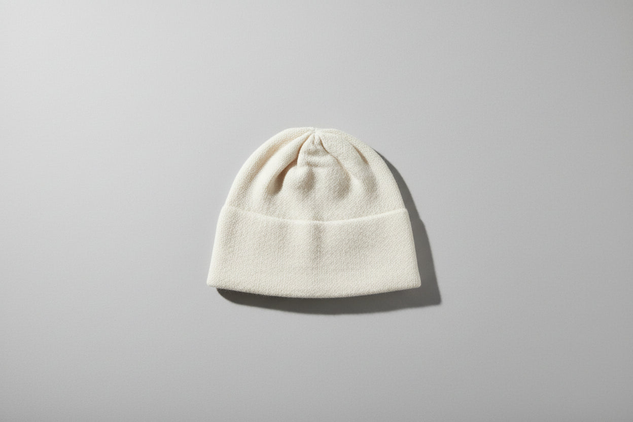 Adult White Alpaca Beanie