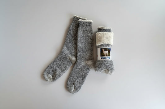 Women's Rose Grey Alpaca Socks