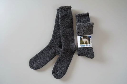 Grey Alpaca Terry Socks