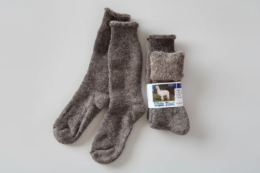 Women's Brown Alpaca Socks