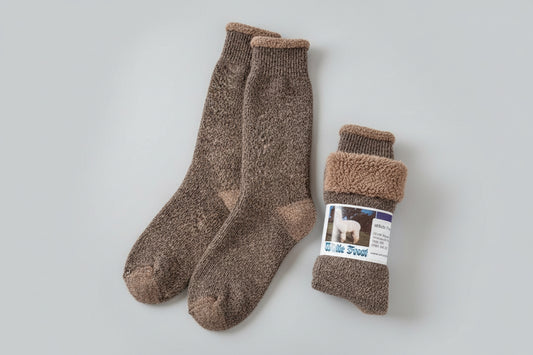 Women's Light Brown Alpaca Socks