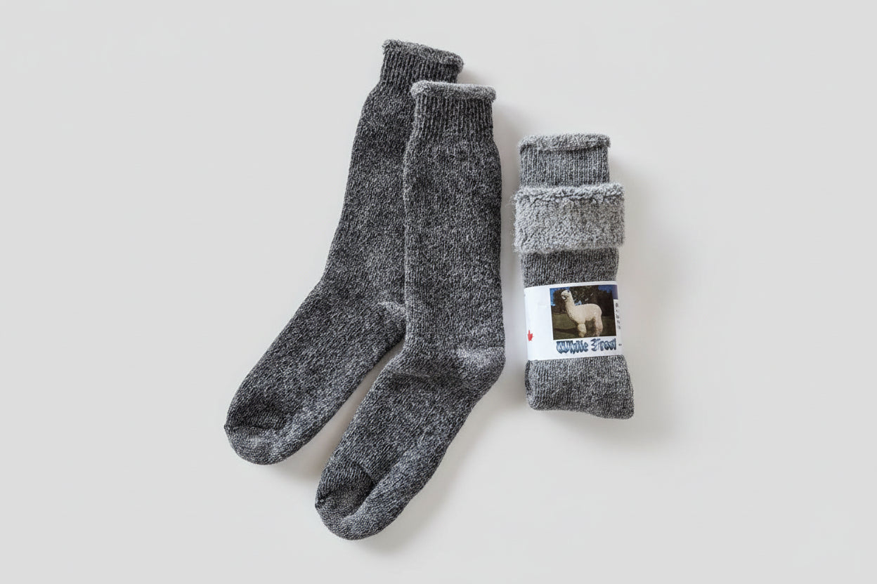 Women's Light Grey Alpaca Socks